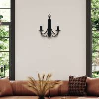 Searchlight Wandlamp Maypole, 2-lamps, zwart