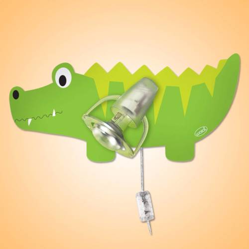 Waldi-Leuchten GmbH Grappige wandlamp KROKODIL