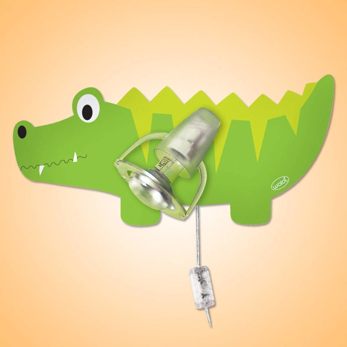 Waldi-Leuchten GmbH Grappige wandlamp KROKODIL