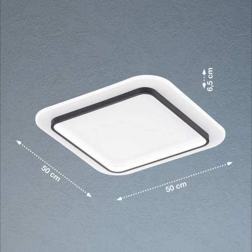 Fischer & Honsel LED plafondlamp Blithe, 50x50cm vierkant