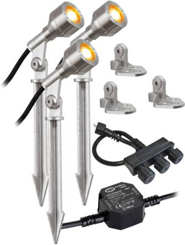 EVN P68123502-3 LED buitenspot, 3 per set, 3.000K