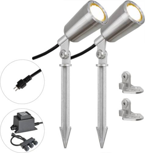 EVN PC6806 LED tuinspot, 12V, 3.000K, 2er-set