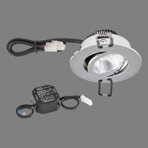 EVN PC20 inbouwlamp rond fasedimmer 3000K chroom