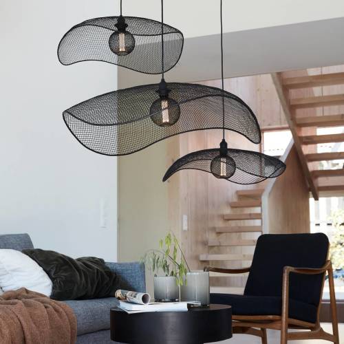 PR Home Vivi hanglamp roosterkap zwart Ø61cm