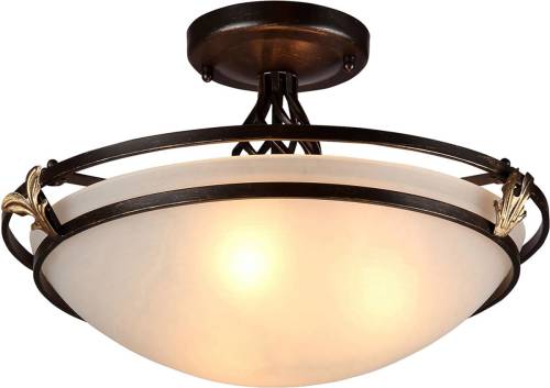 Maytoni Combinare plafondlamp glazen kap rustikal