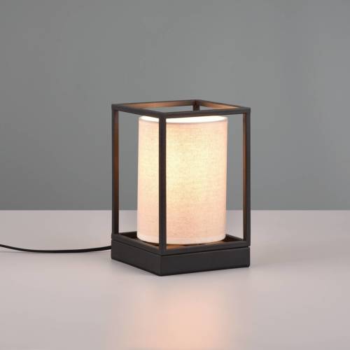 Trio Lighting Tafellamp Ross met stoffen kap en metalen frame