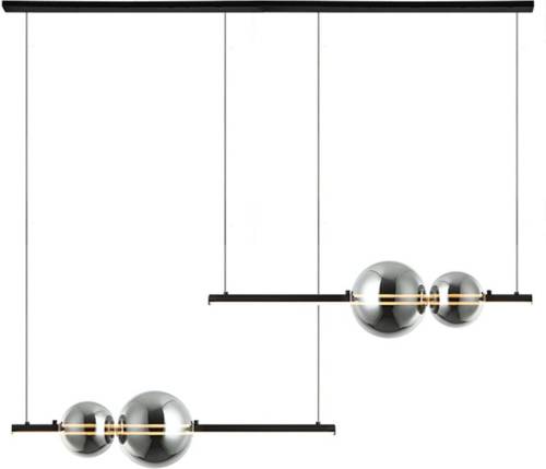 Zambelis LED hanglamp 22234 lengte 105cm zwart/rook