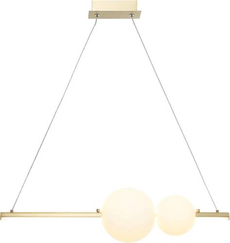 Zambelis LED hanglamp 22108 2-lamps goud mat/opaal