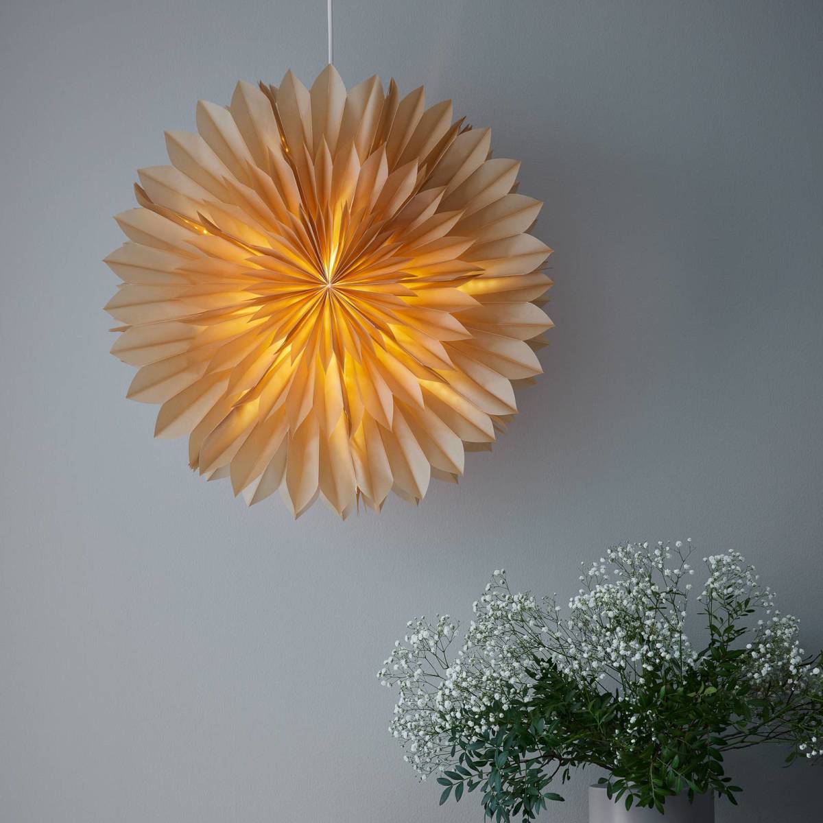Markslöjd Decoratie ster Solina, hangend, amber, Ø 60 cm