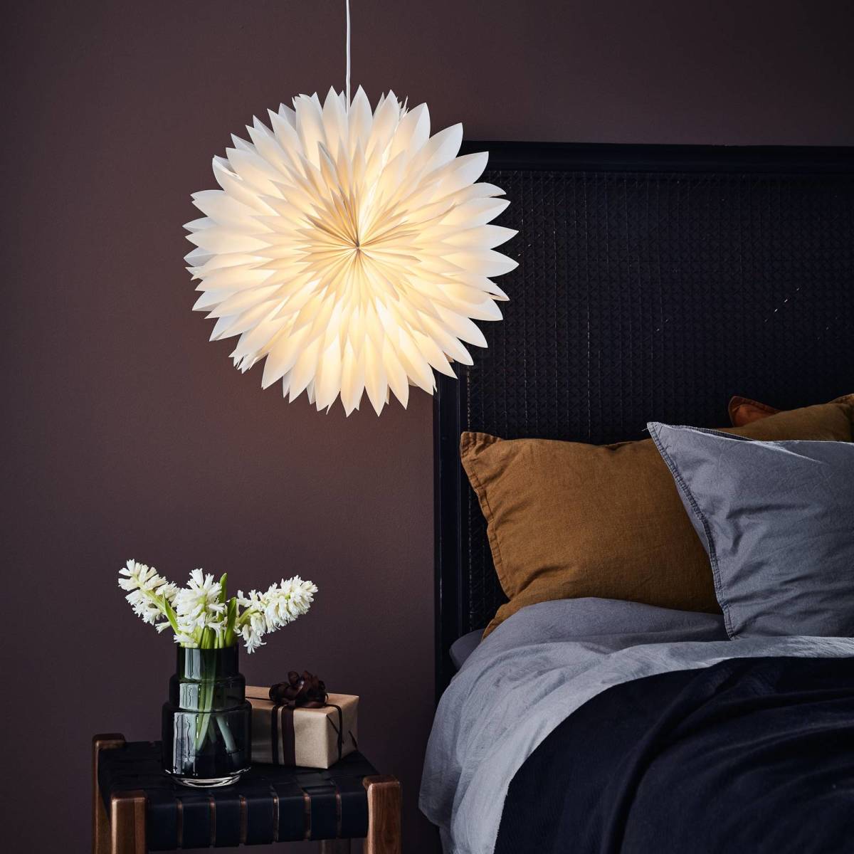 Markslöjd Hangende decoratieve ster Solina, grijs, Ø 45 cm