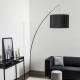 TK Lighting Vloerlamp Moby Black met stoffen kap