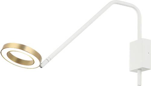 Zambelis LED wandlamp 22043 arm bewegelijk mat wit/goud