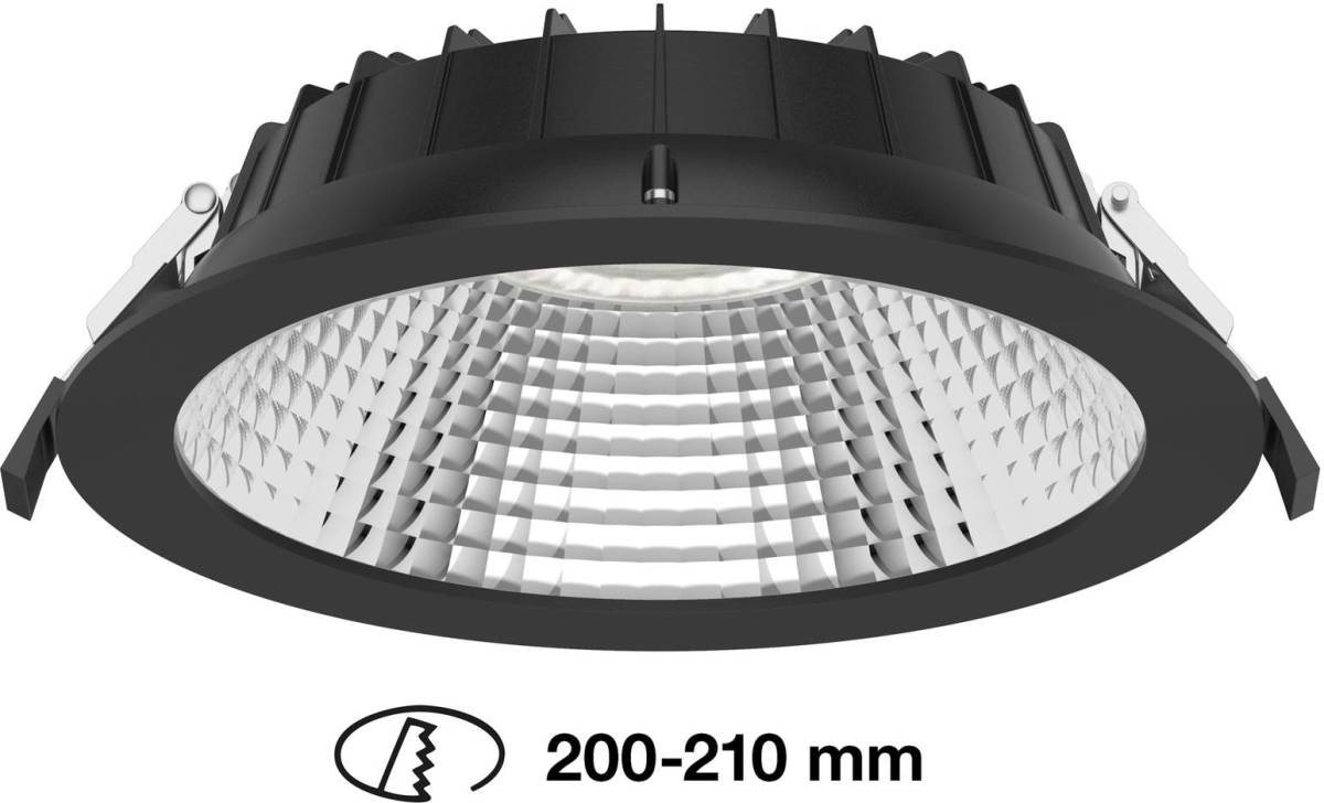 THE LIGHT GROUP SLC Shift LED inbouwspot Ø 22,8cm CCT, zwart