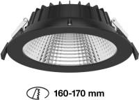 THE LIGHT GROUP SLC Shift LED inbouwspot Ø 19cm CCT, zwart