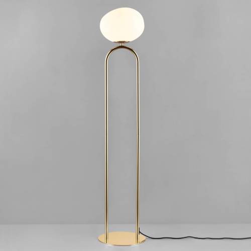 DFTP by Nordlux Vloerlamp Shapes met glazen kap, wit/messing