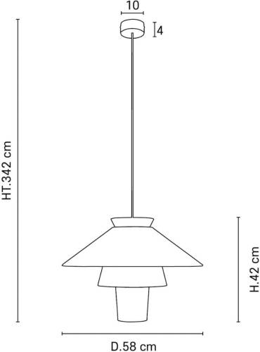 Market Set Hanglamp Ruche, Ø 58 cm, wit