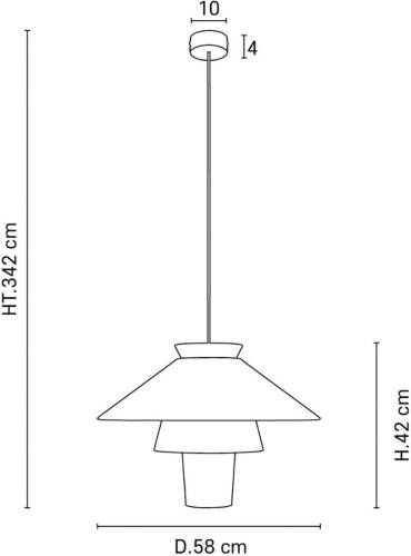 Market Set Hanglamp Ruche, Ø 58 cm, oker