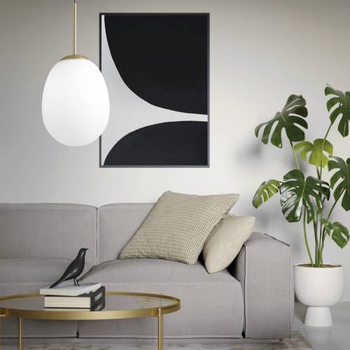 MILOOX BY Sforzin Hanglamp Drop, matglas, ophanging goud