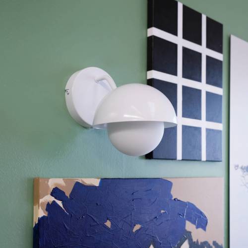 Dyberg Larsen Rose wandlamp wit glanzend