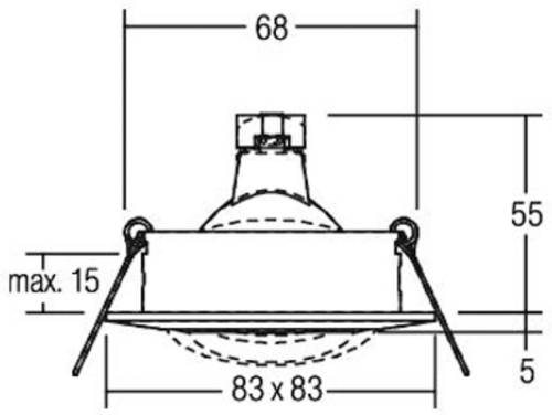 Brumberg Breena S inbouw GX5.3 hoekig wit glanzend