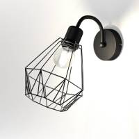 EULUNA Jin wandlamp, zwart/chroom, 1-lamp