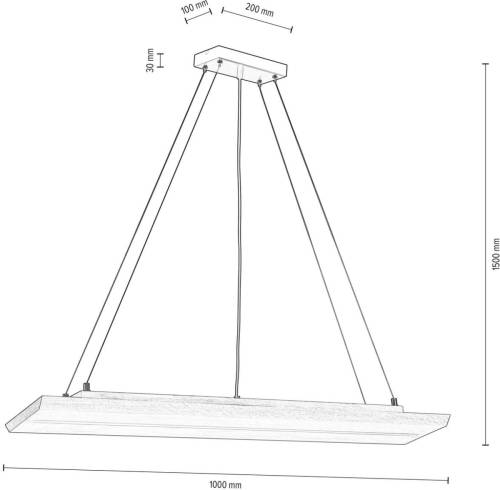 Envostar Tribe LED hanglamp, dennenhout donker