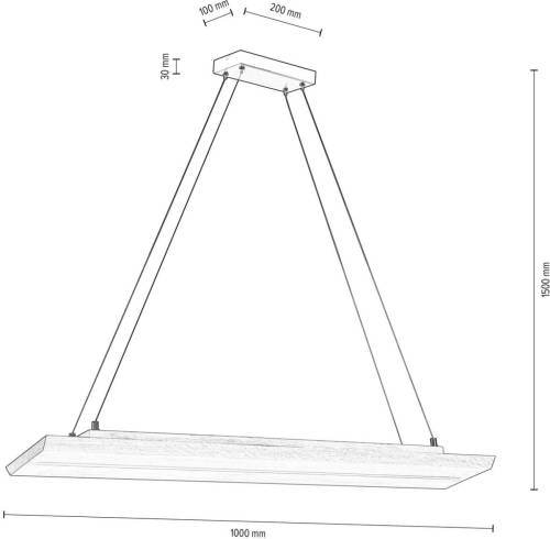 Envostar Tribe LED hanglamp, eiken geolied