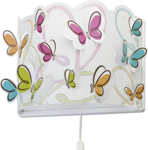 Dalber Butterfly wandlamp voor kinderen met snoer en stekker