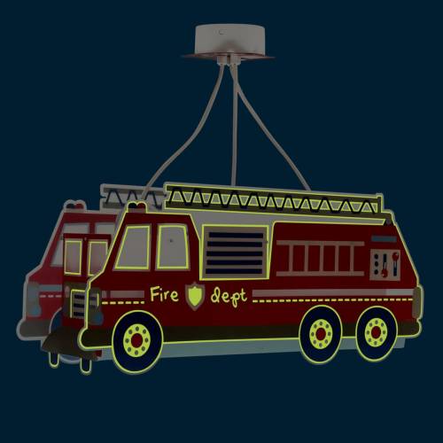 Dalber Fire Truck hanglamp, brandweerauto, rood