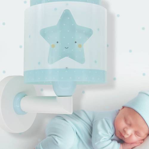 Dalber Baby Dreams wandlamp met stekker, blauw