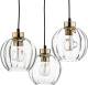 TK Lighting Hanglamp Devi, transparant 3-lamps rondel