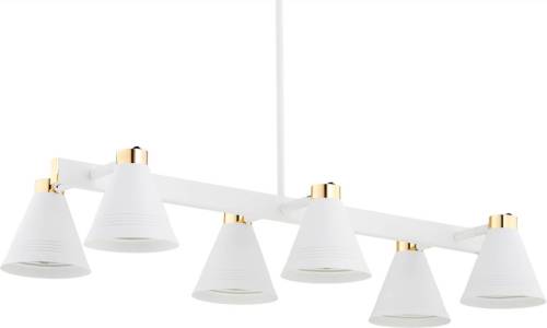 EULUNA Avenidos hanglamp, 6-lamps, wit