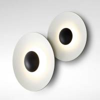 Marset Ginger 42C LED wandlamp Ø42cm zwart/wit