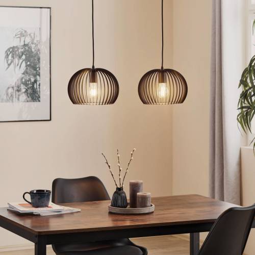 TEMAR LIGHTING Hanglamp Larus van zwart staal, 2-lamps