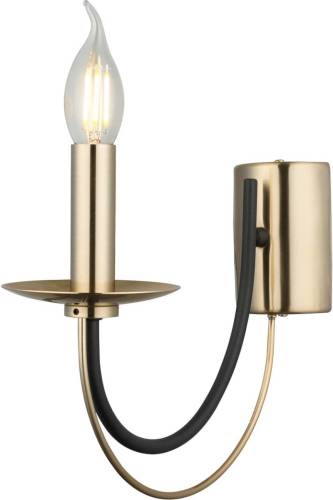 Lucea Wandlamp Ferra, antiek messing, 1-lamp