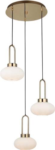 Lucea Hanglamp Rezza Ø 47 cm, goud, 3-lamps