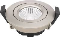 Sigor LED plafondinbouwspot Diled, Ø 8,5 cm, 6 W, 3.000 K, staal