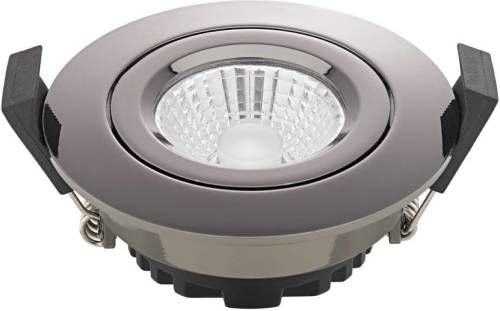 Sigor LED plafondinbouwspot Diled, Ø 8,5 cm, 6 W, 3.000 K, chroom