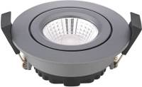 Sigor LED plafondinbouwspot Diled, Ø 8,5cm, 6 W, 3.000 K, antraciet