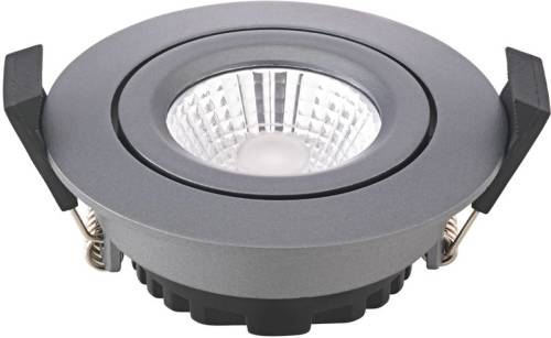 Sigor LED plafondinbouwspot Diled, Ø 8,5cm 6W Dime LED antraciet