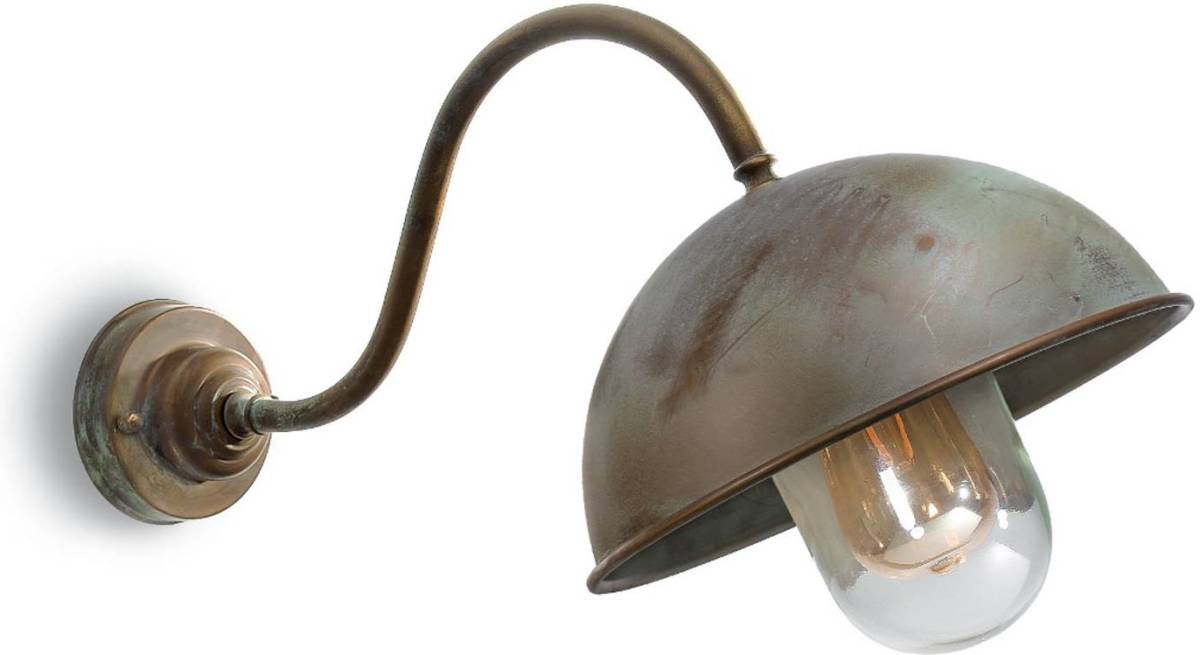 Moretti LUCE Wandlamp Circle 3240 gebogen, schuin, messing