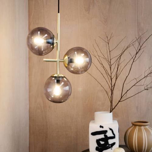 Dyberg Larsen Como hanglamp, 3-lamps, messing