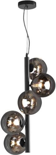 ECO-Light Hanglamp Neptun verticaal 5-lamps zwart