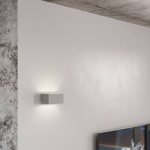 Wandlamp EULUNA, hoekig, grijs