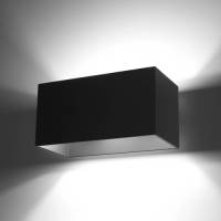 Wandlamp EULUNA, hoekig, zwart