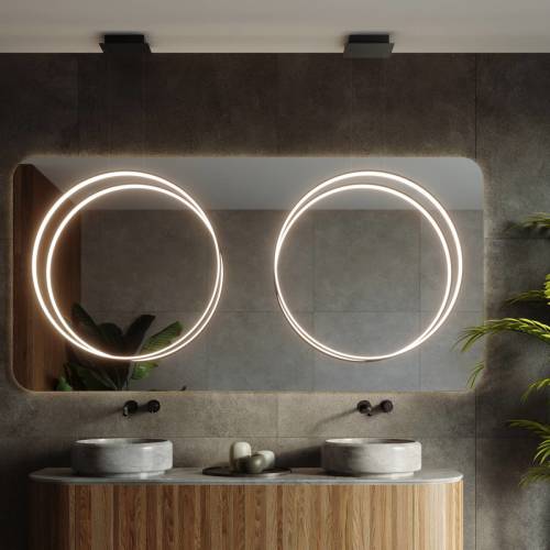 SOLLUX LIGHTING LED hanglamp Rio 55, verticaal 3.000 K zwart