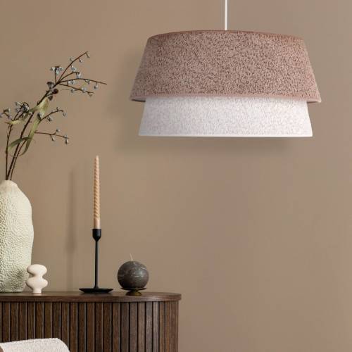 EULUNA Hanglamp Boucle, Ø 50 cm, cappuccino/ecru