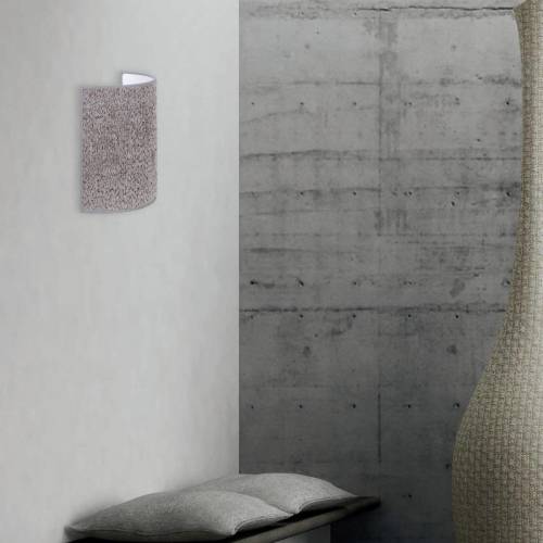 EULUNA Wandlamp Boucle van stof, grijs