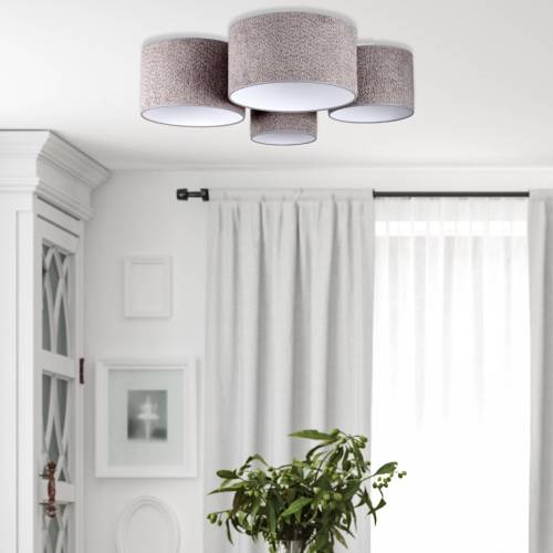 EULUNA Plafondlamp Boucle met 4 kappen, grijs