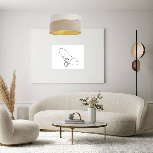 EULUNA Hanglamp Susan, 1-lamp, wit/beige/goud